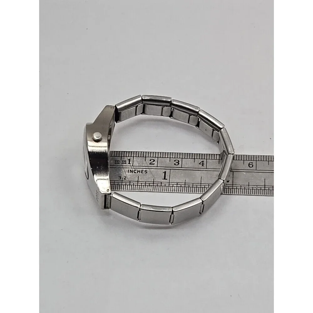 Vintage STORM Palladium Bubble Watch Silver Tone 90s Womens New Battery
